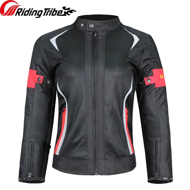 Giacca da motociclista da donna Lady Girl Cappotto estivo da motociclista traspirante con 5 cuscinetti protettivi e fodera impermeabile JK-52