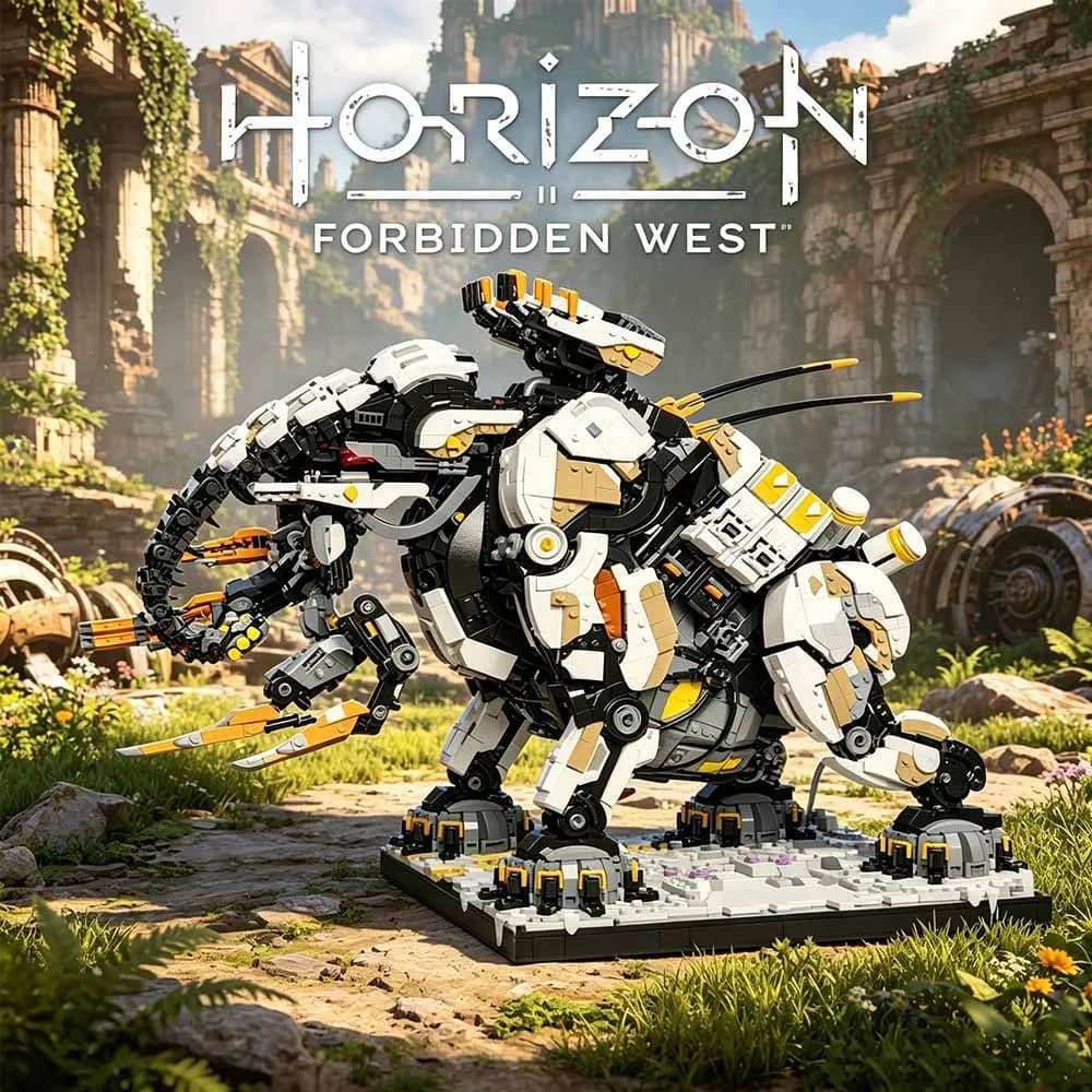 New Arrival Games Dawned Horizon Tremortusk TBeastst Fangs Giant Building Blocks MOC Toy Diy Adult Gift Set Educational 7957PCS