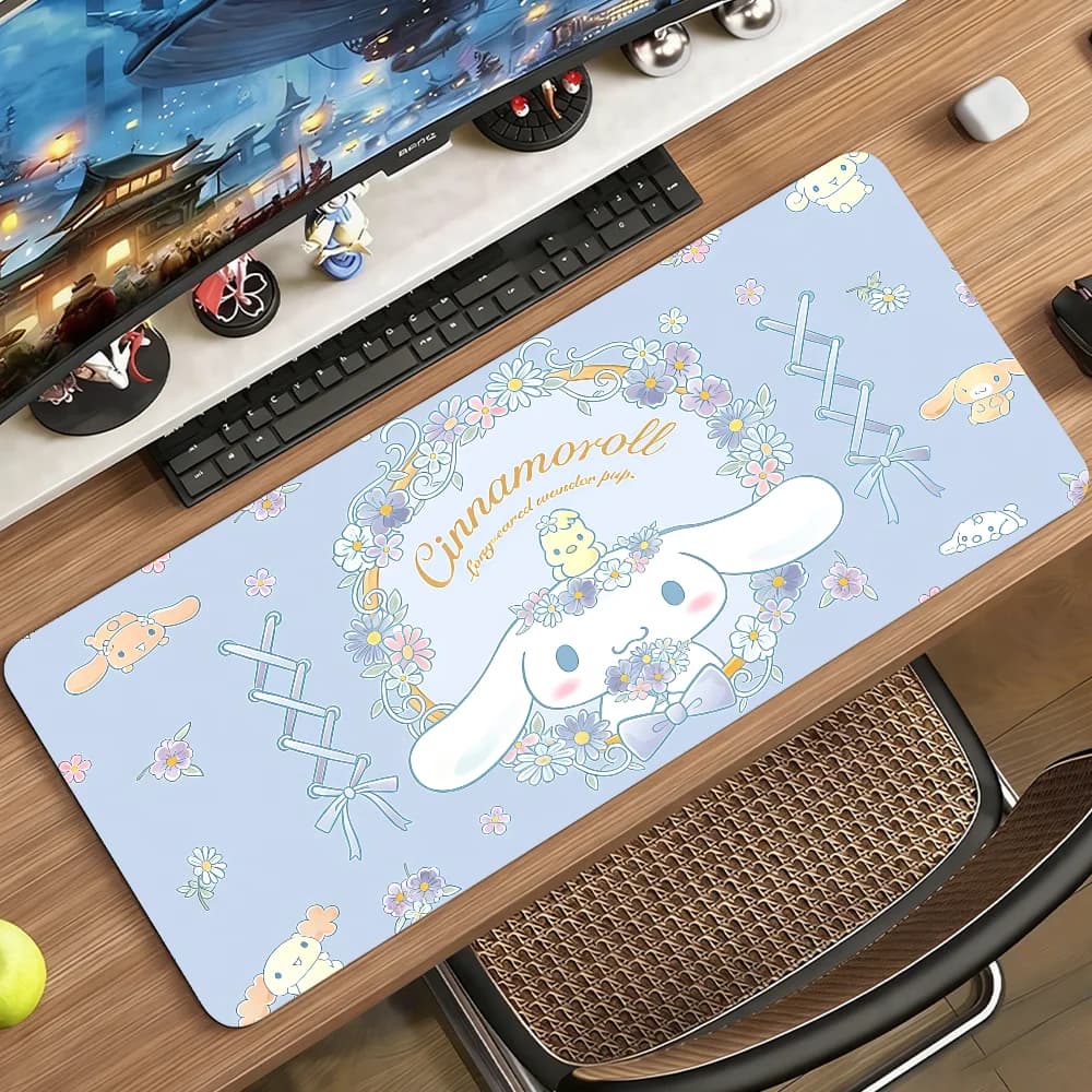 Simpatico tappetino per mouse C-Cinnamoroll, tappetino per computer in gomma antiscivolo, tappetino per computer Gamer Balance Decoracion, tappetino da scrivania per laptop, ufficio, grande