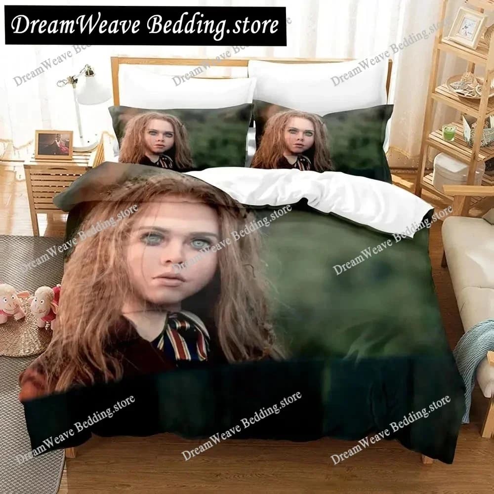 Set di Biancheria da Letto del Film M3GAN 2023, Disponibile in Varie Misure, Set Copripiumino per Camera da Letto Adulti, Set Lenzuola Anime 3D 963