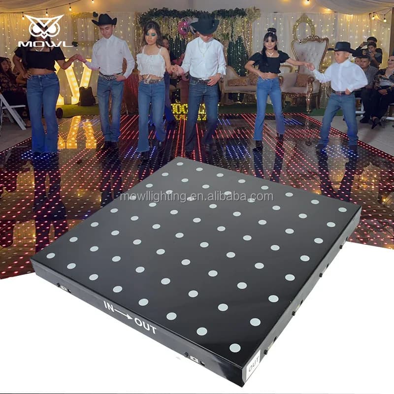 Luce per piastrelle da pavimento magnetica digitale wireless Pixel LED Pista da ballo Video Controllo DMX Luce da pista da ballo Lumineuse per matrimoni