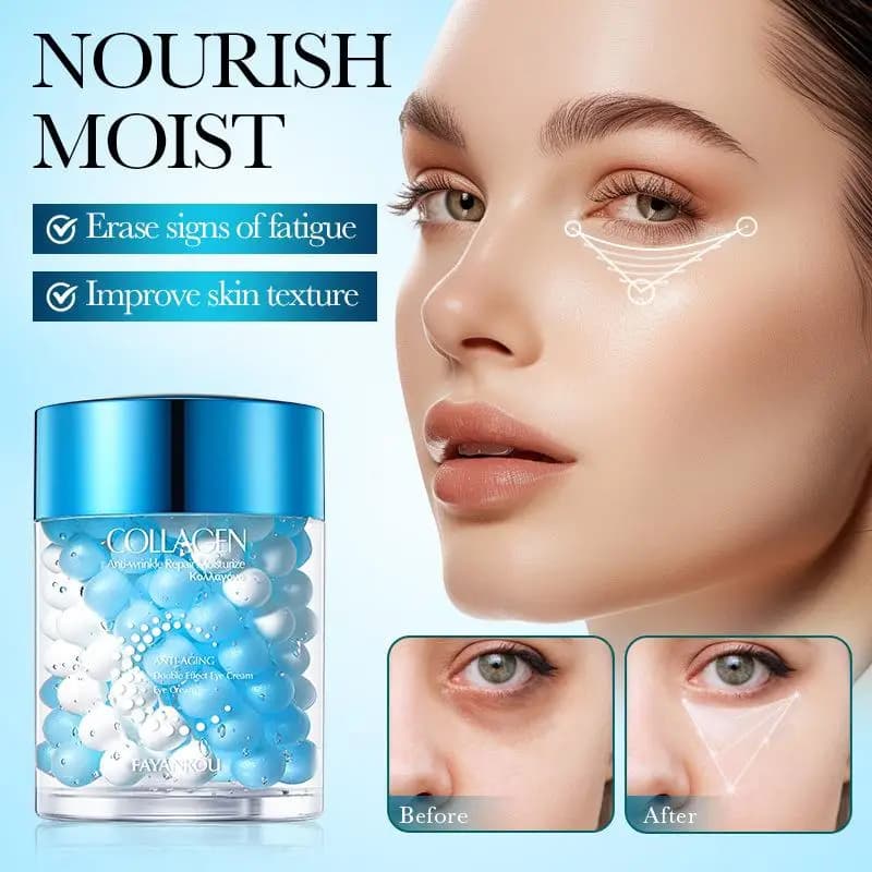 FAYANKOU Crema Contorno Occhi al Collagene Anti-Rughe 60g, Crema Idratante e Rassodante per la Pelle