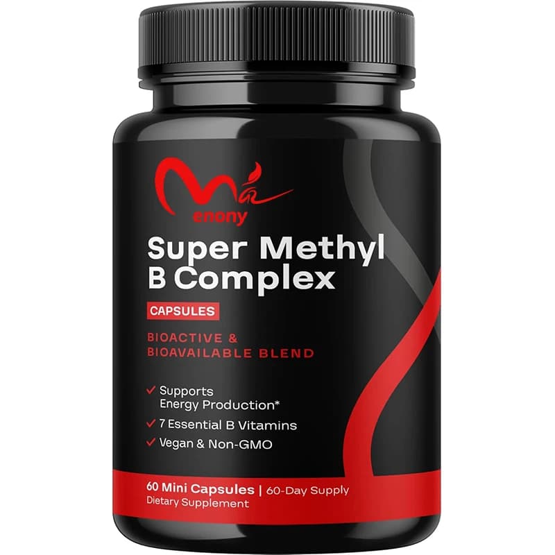 Integratore di Vitamina del Gruppo B Metilato - Contiene B12 Metilcobalamina per l'Energia Cardiaca - 60 Capsule