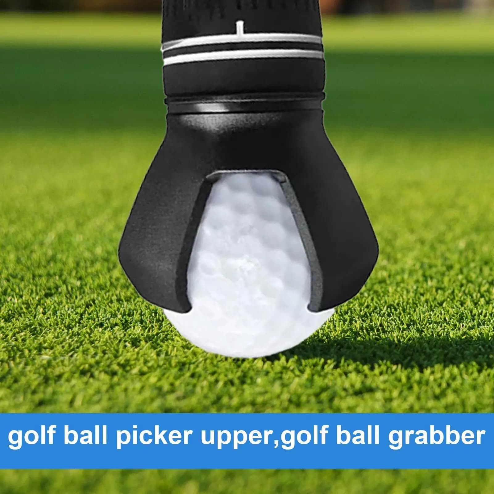 Golf Ball Pick Up Clip Tool Retriever Durable Back And Knee Saver Claw Grabber Screw-On Putter Tool Kit Golfer Grip Accessories