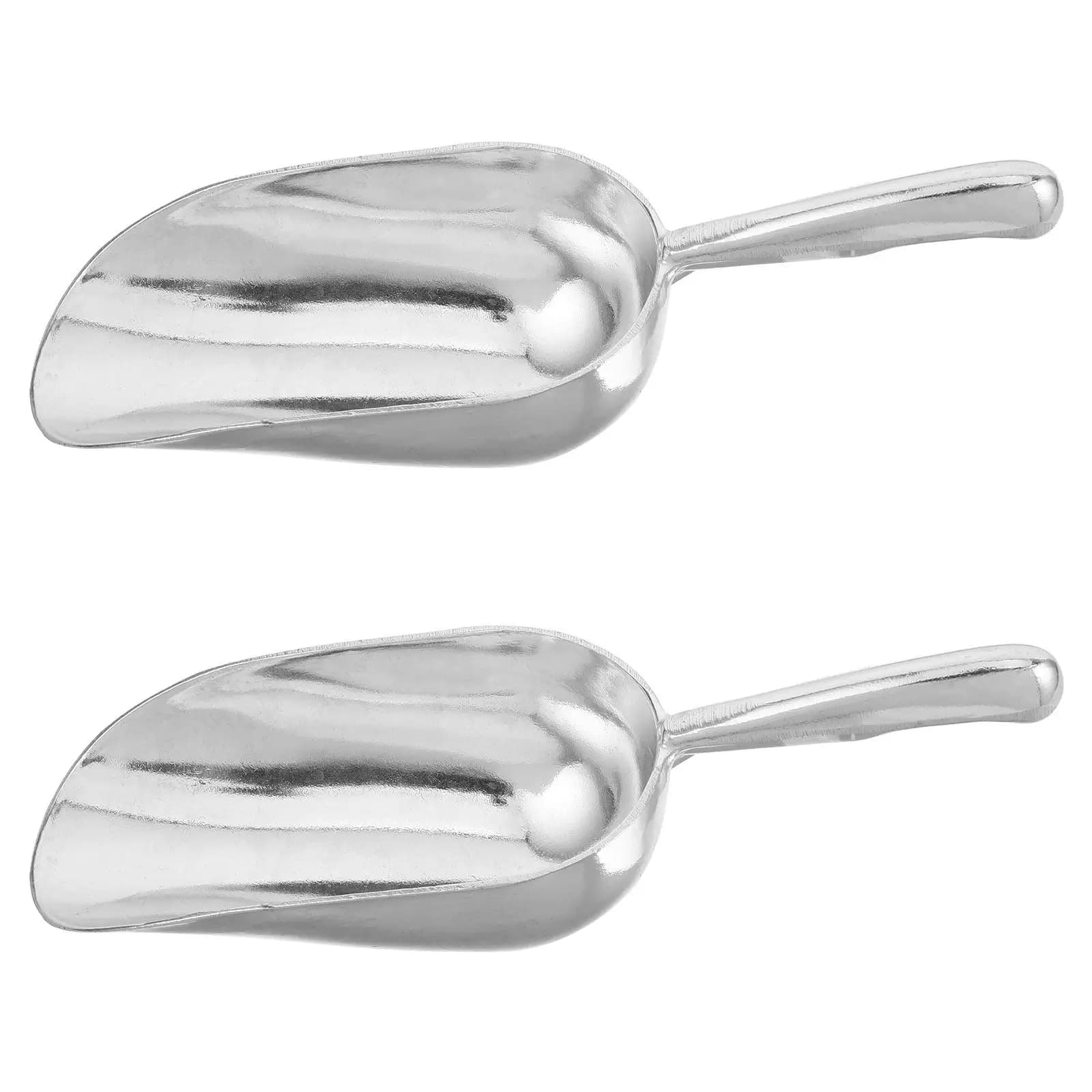 2 Pezzi Paletta per Ghiaccio per Congelatore in Lega di Alluminio Ispessita con Manico Ergonomico Rotondo per Ghiaccio, Popcorn, Farina, Caramelle, Proteine in Polvere
