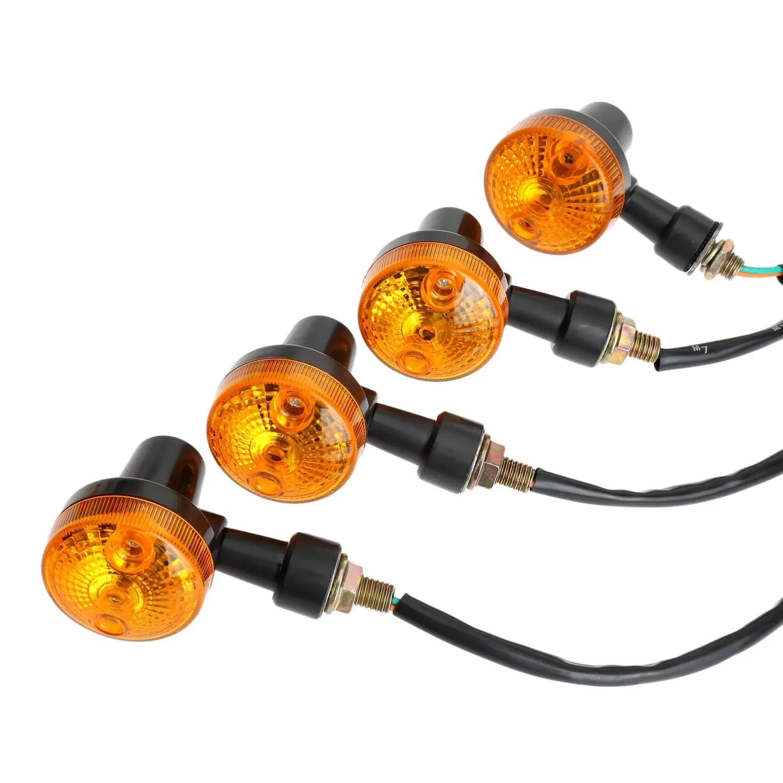 4 Pezzi Indicatori di Direzione LED per Moto, Luci Lampeggianti 12V, Indicatori di Svolta Ambra, Accessori per Moto