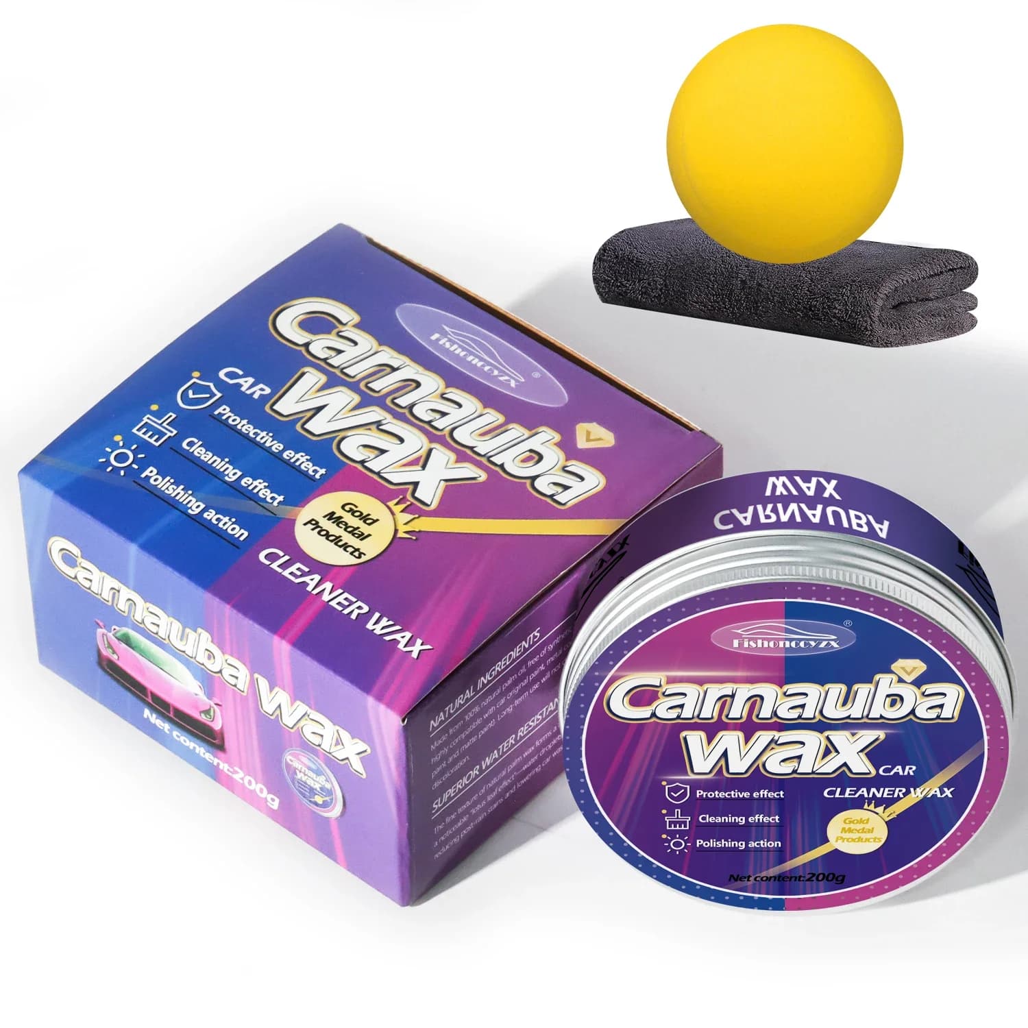 Cera per auto Cura della vernice per auto Pasta di carnauba Cera Lucidatura brasiliana Pasta di cera Lucidatura lucida Rivestimento super idrofobico