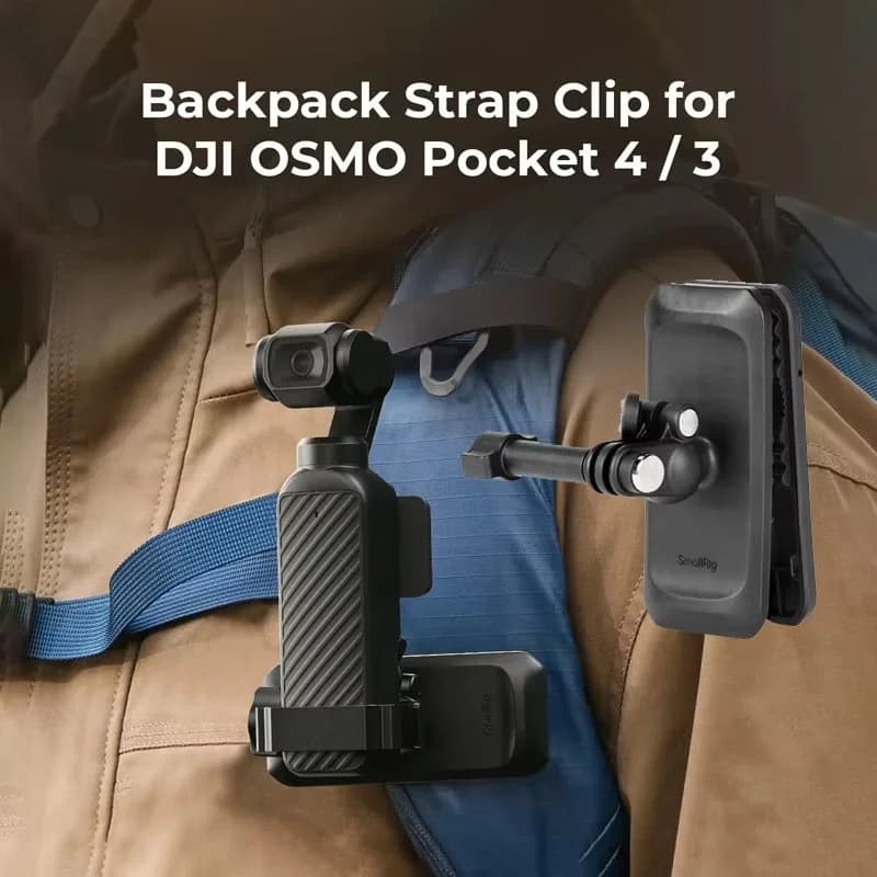 SmallRig 6052 Backpack Strap Clip Mount For Dji Osmo Pocket 3 4 Pov Vlog Shooting Outdoor Action Camera Holder Accessories