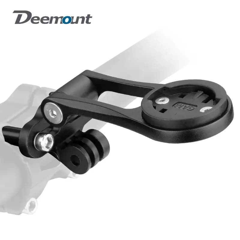 Deemount Supporto per computer con attacco manubrio per bicicletta per Garmin/Bryton/CATEYE MTB Torcia per faro per bici Alum. Staffa per iGPS Magicshine