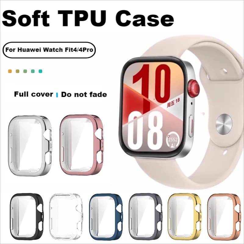 Custodia morbida in TPU per Huawei watch Fit 4 4pro custodia per smartwatch Protezione per schermo a copertura totale Paraurti per accessori Huawei Fit4
