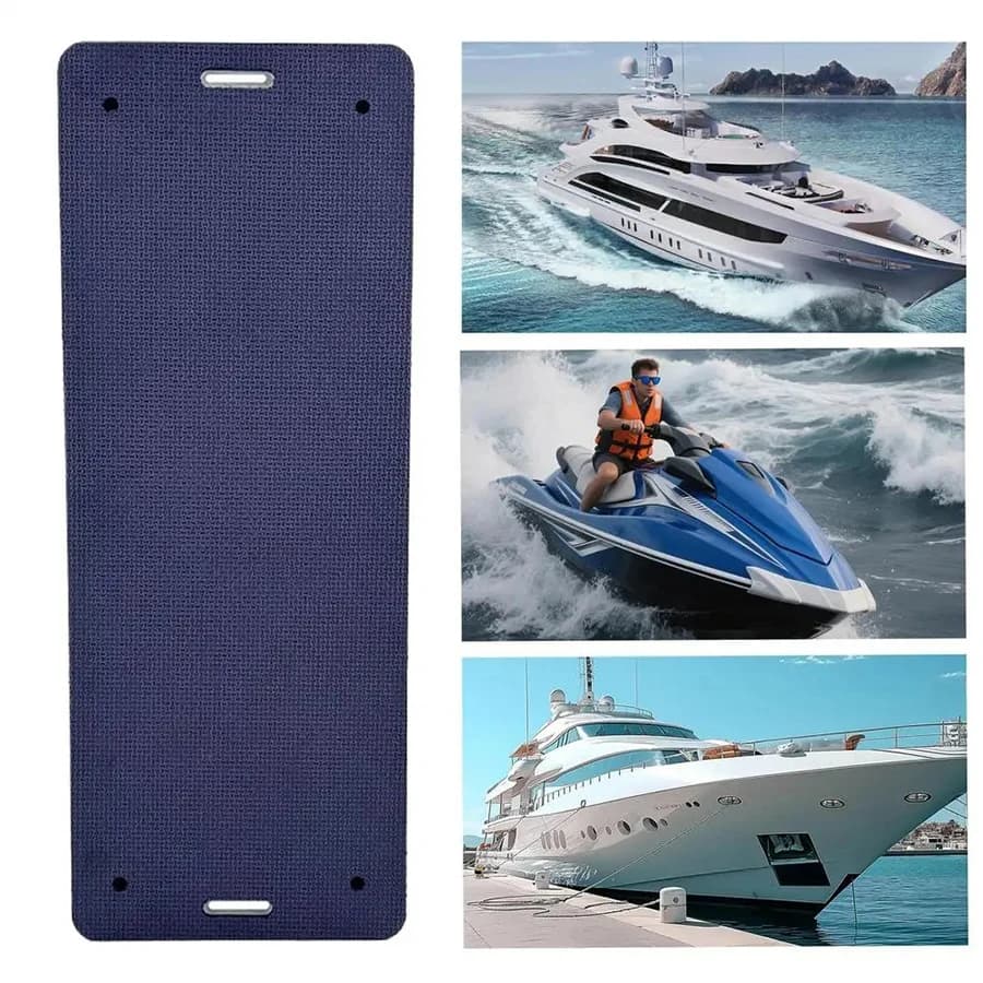 Parafango piatto grande in 2 misure, anti-graffio, per yacht, motoscafo, barca, paraurti, parafango per barca in EVA a 3 strati con corda