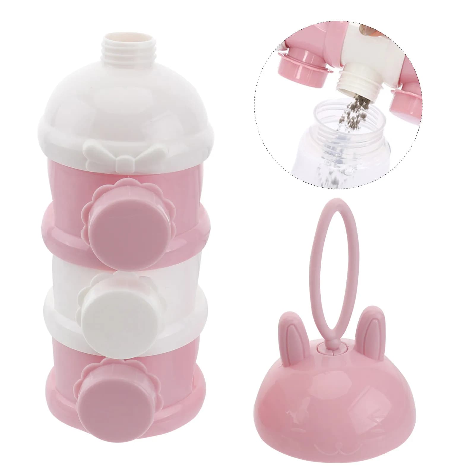 3 Layer Infant Formula Boxes Lightweight Portable Baby Formula Container Safe Food Storage Box for Travel Outdoor Night Feeding
