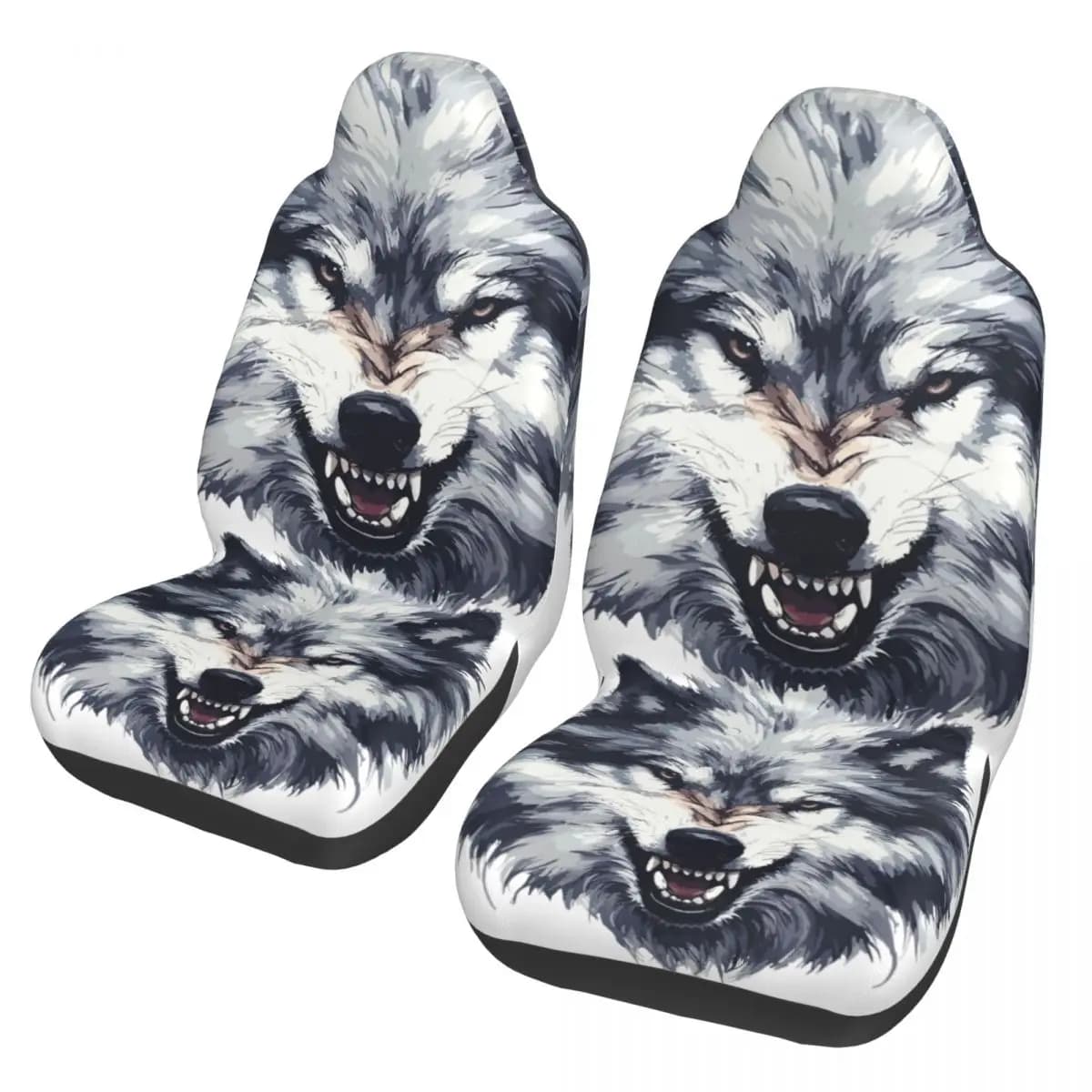 Universal Car Seat Cover Wild Wolf Four Seasons AUTOYOUTH Polyester Seat Cover with Front and Back Flesh Fabric cushion