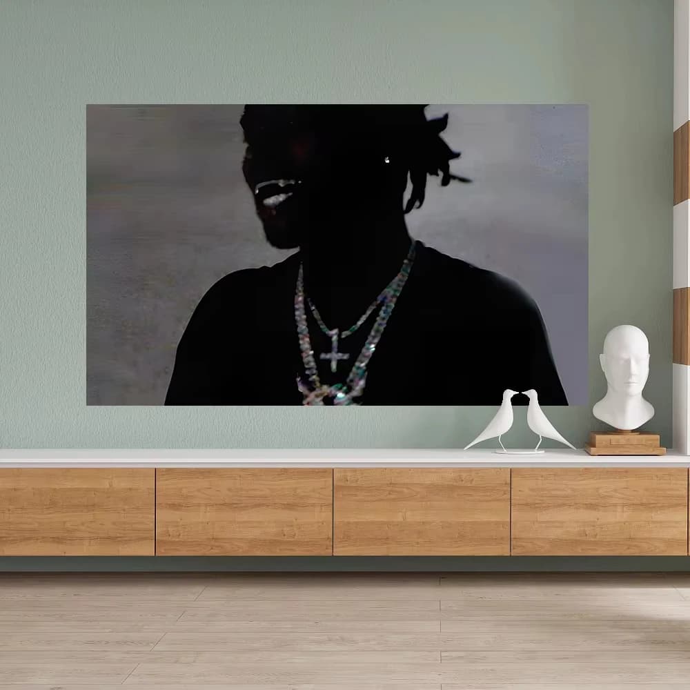 1pc Ken Rapper Carsons Arazzo Caos Album musicale Copertina Poster Decorazione da appendere alla parete Camera da letto Decorazione del dormitorio universitario