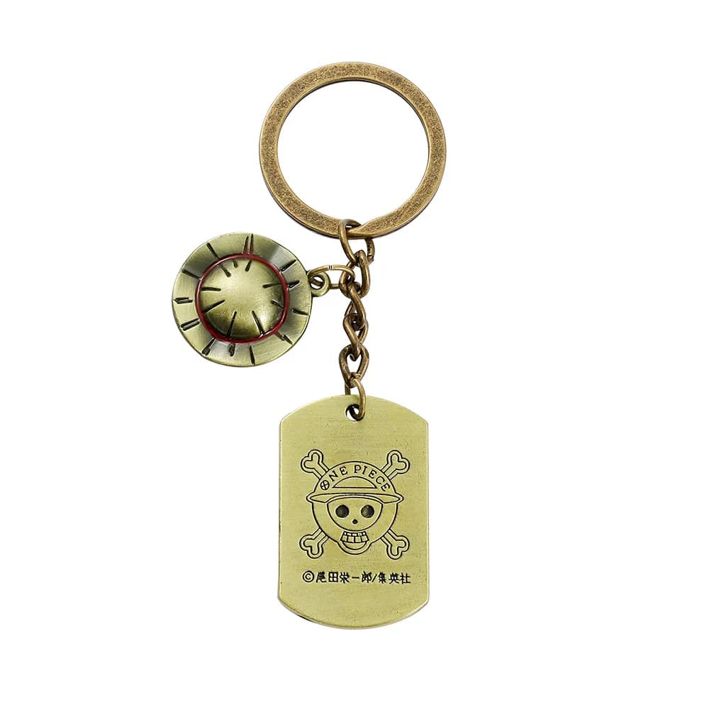 Collana Anime con Ciondolo Logo Cappello di Paglia e Teschio, Accessori Moda Uomo, Gioielli Figurativi