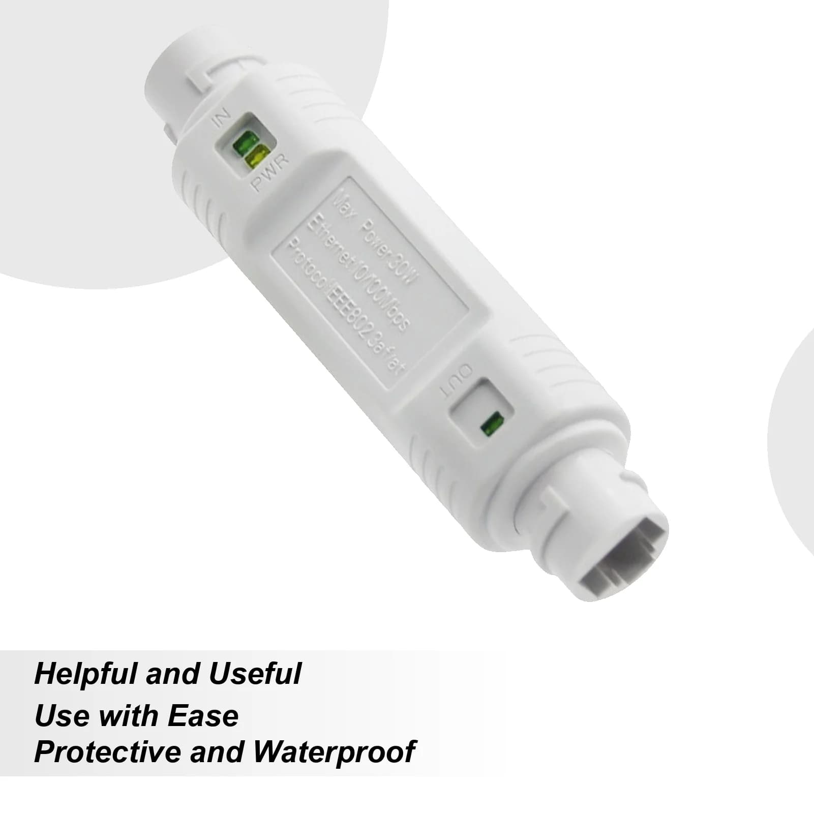 Ripetitore di segnale Ethernet esterno impermeabile Extender PoE 48V 10/100Mbps Accessori di rete per telecamere IP, sistemi di sicurezza