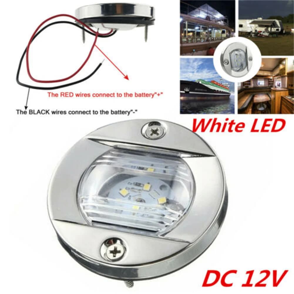 Luce di poppa a LED rotonda per barche marine 6Led 12V 2.2W 147LM IP67 Luce di navigazione per ancoraggio di poppa Luci marine per barche impermeabili