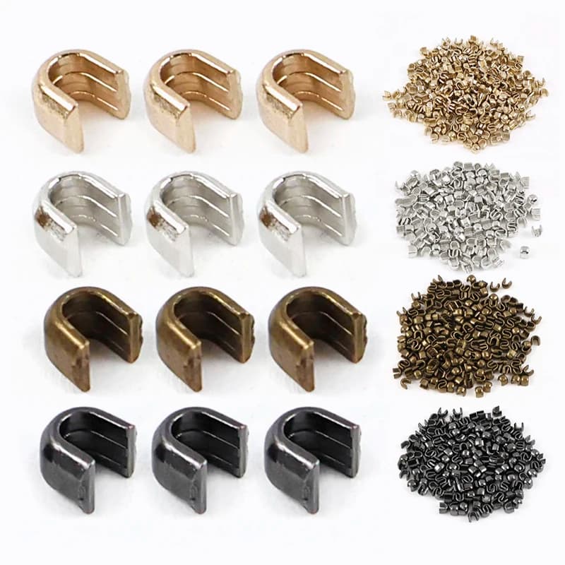 3 # 5 # 8 # 10 # Tappo per cerniera a forma di U Blocco terminale 100/200 g per cerniere Kit di riparazione inferiore Accessori hardware per cucire fai-da-te