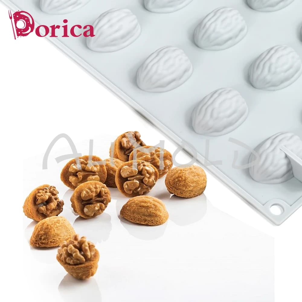 Silicone Mould with Walnut Shell Budino Chocolate Mousse Cake Moulds for Soap Candle Prints Tools for decorating cakes Cooking ovens