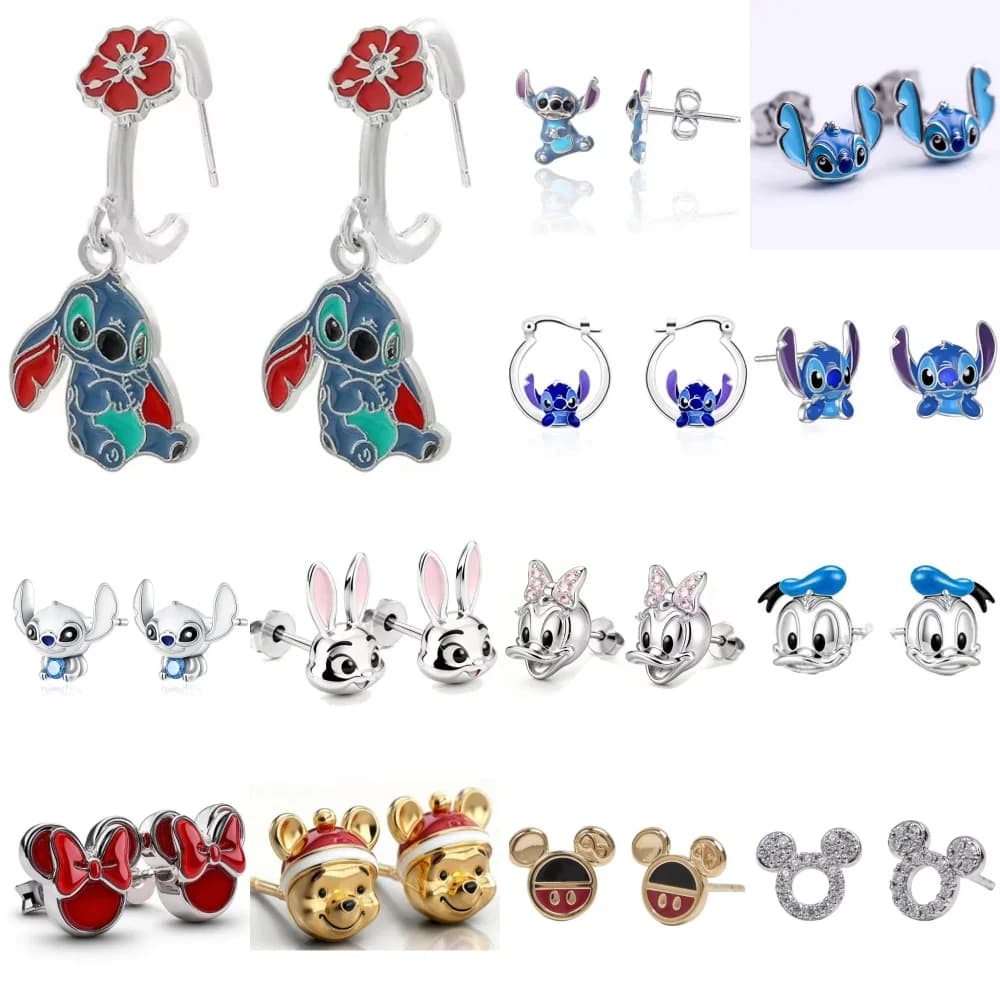 Orecchini in Argento 925 a Forma di Anatra e Orsacchiotto, Gioielli Eleganti per Donne Europee, Regalo di Tendenza 2026