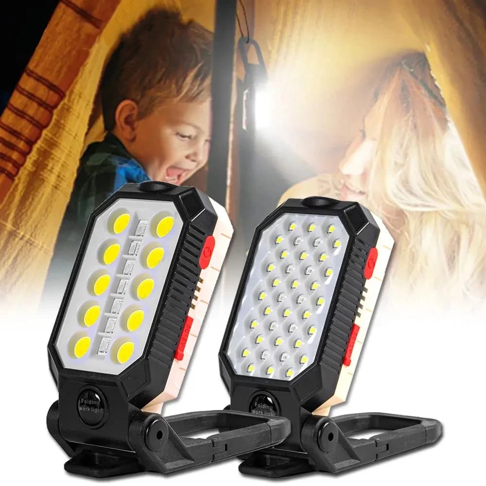 Lampada da lavoro multifunzione Proiettore Torcia abbagliante Batteria incorporata Alimentazione di aspirazione magnetica Display Riparazione auto Lampade di emergenza