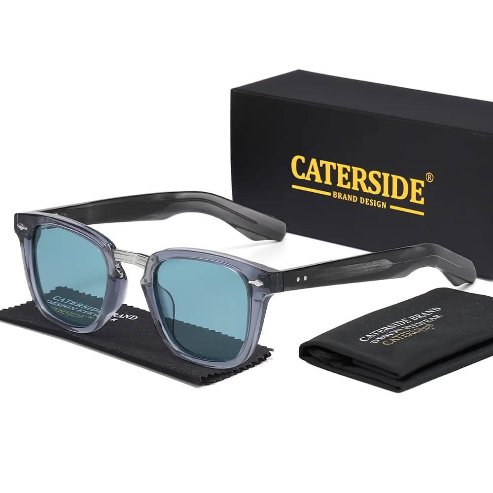 CATERSIDE Occhiali da sole polarizzati da uomo con montatura in acetato premium Occhiali da sole da donna per viaggi, affari, feste, vacanze, regalo di lusso UV400
