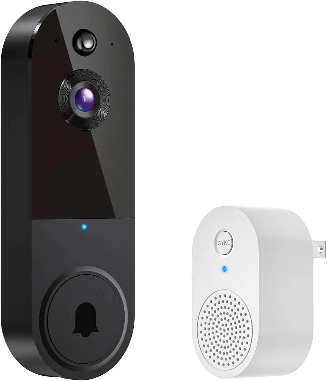 Campanello Wireless con Telecamera, Rilevamento AI, Comunicazione Bidirezionale, Visione Notturna, Archiviazione Cloud per Uso Interno ed Esterno