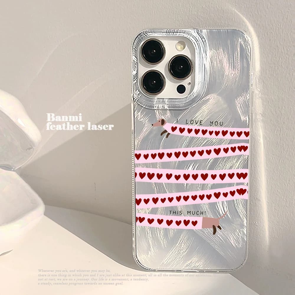 Funny Dachshund Hard Matte Phone Case For iPhone 16 Pro Max 17 15 14 13 12 11 Pro Max 7 8 Plus X XR 16 17E Feather Texture Cover
