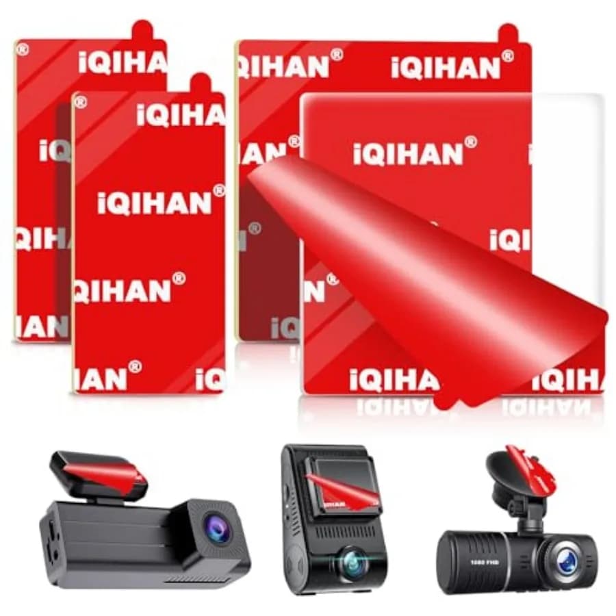 Adhesive Sticky Pads for Dash Cam Mount 4-Pack Heat Resistant Double-Sided Sticker Replacement for Windshield Dashcam, Car Wind