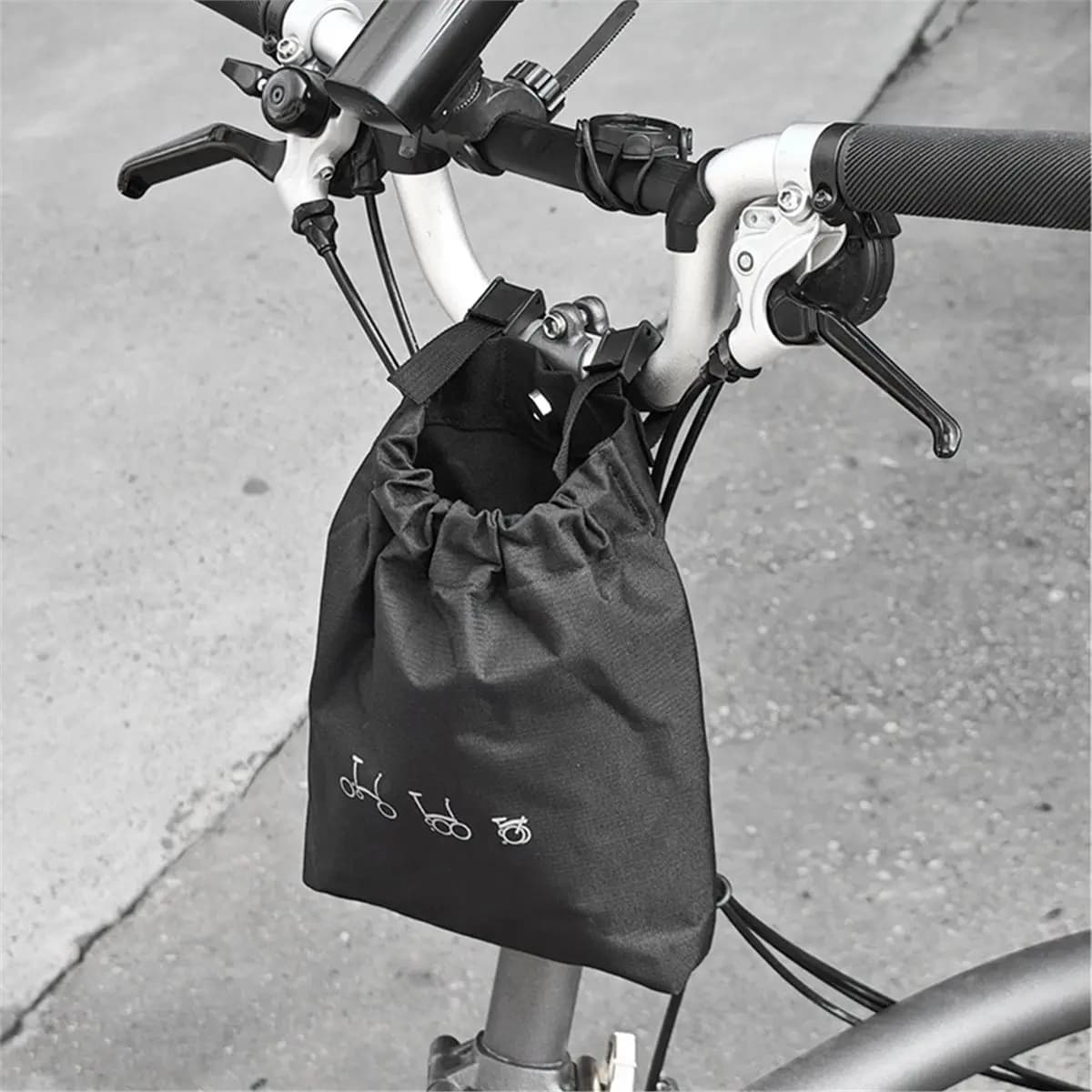 Borsa per tubo anteriore per bici per borsa da manubrio Borsa per bottiglia d'acqua portatile Borsa multifunzione Borsa per bici pieghevole