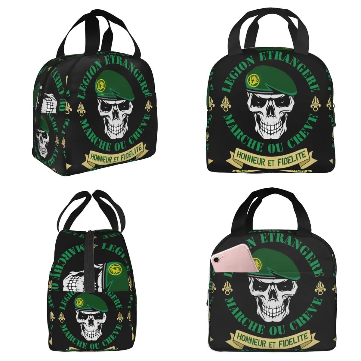 Legion Etrangere Foreign Insulated Lunch Bag for Women Office Cooler Thermal Food Box Tote Portable Lunch Boxes Container