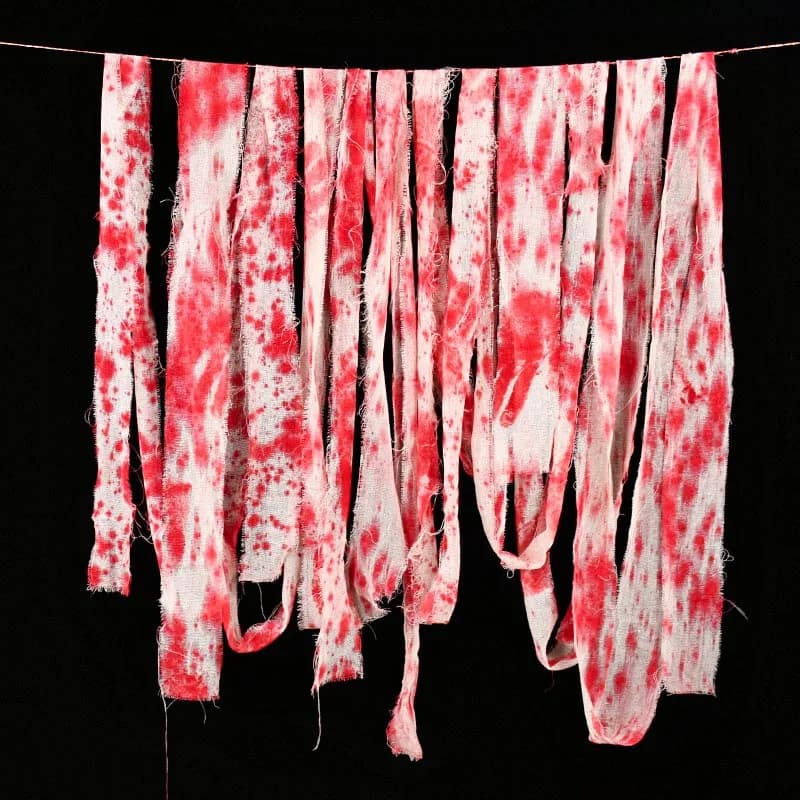 Panno per fasciatura di sangue di Halloween garza spaventosa Zombie Ghost Costume Cosplay puntelli decorazione per feste di Halloween decorazioni per la casa stregata