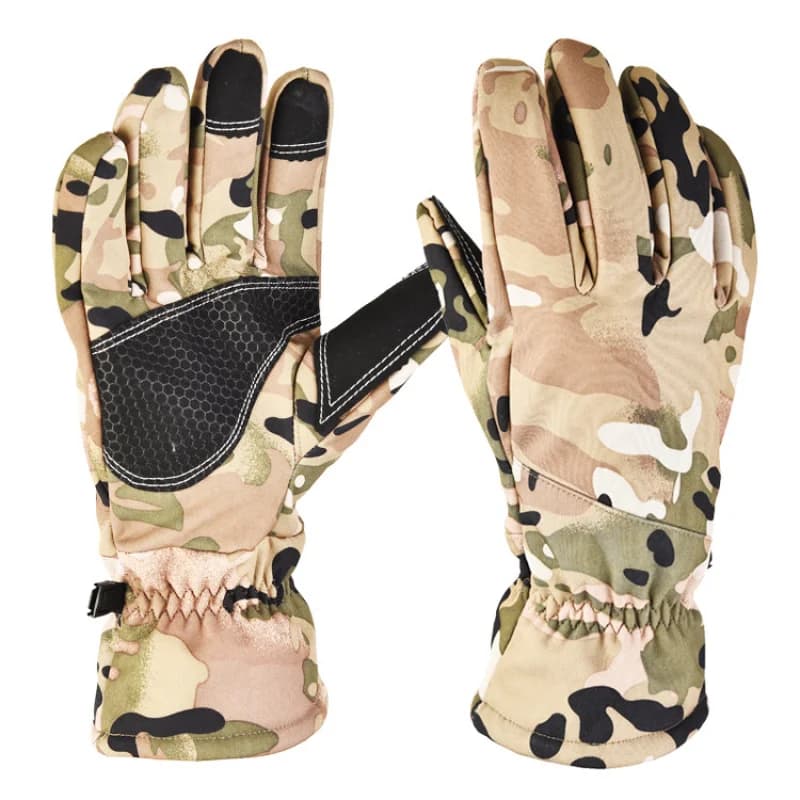 Hot Fleece Outdoor Goose Down Jackets Camping Cycling Gloves with Waterproof Touch Screen
