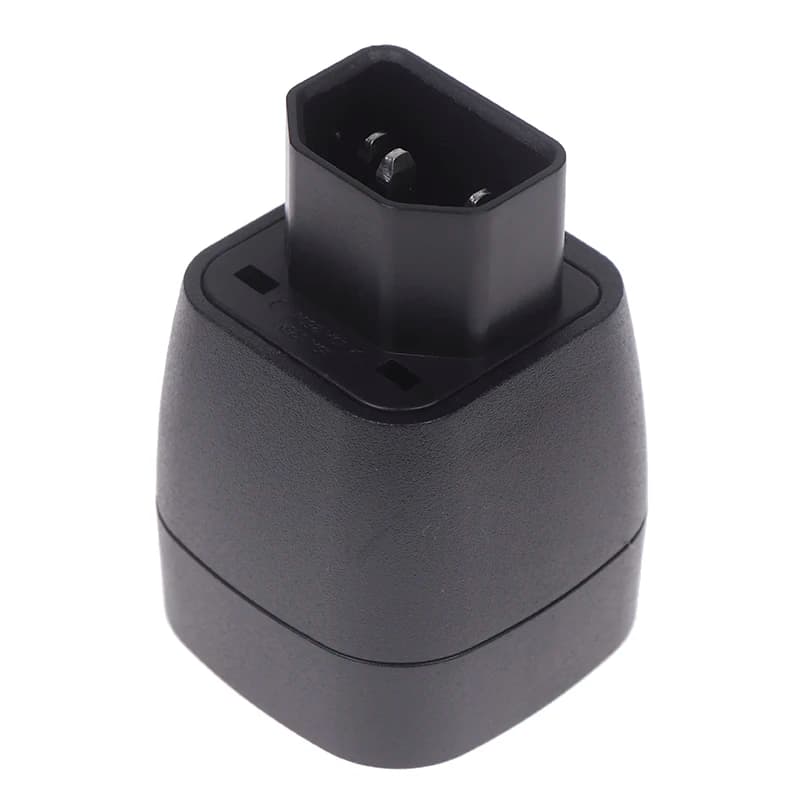 Euro To C14 3 Pins Plug Adapter 10A 250V EU Germany To IEC60320 Male Conversion Converter Adapter For PDU UPS Cabinet