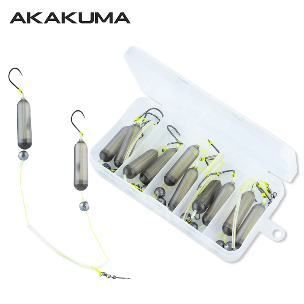 5 Pz/Down Fishing Tube with PE Line Floating and Double Hooks Fishing bait Sand Feeder for Crucian Carpa Tilapia Fishing Equipment