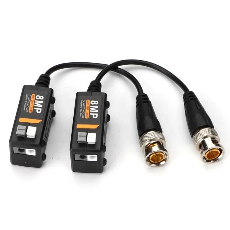 1/2/5/10 Pairs 4K Twisted BNC CCTV Video Balun Passive Transceiver Support AHD/CVI/TVI Camera Cat5e/ Cat6 UTP Cable Connector