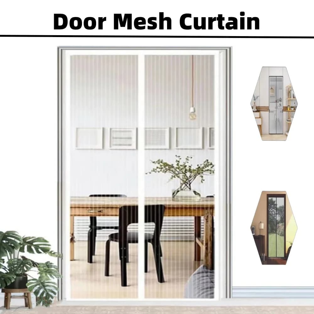 Automatic Closing Door Mesh Curtain Anti Mosquito Netting Door Screen Universal Magnetic Mesh Curtain Ventilation Dustproof Net
