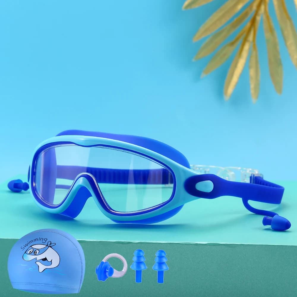 Children's swimming glasses High definition waterproof swimming glasses anti-foging diving glasses with big frame for boys and girls
