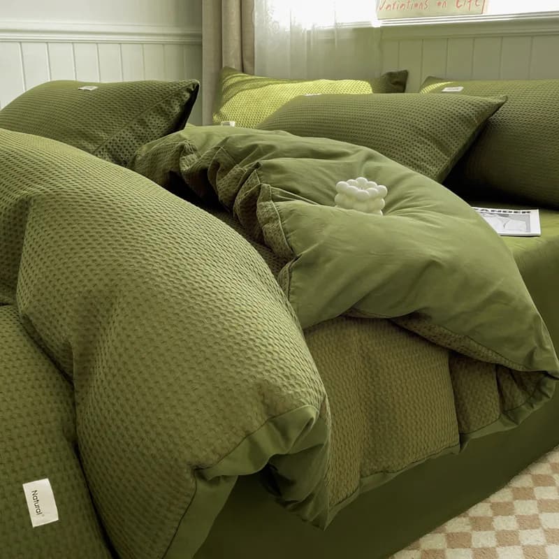 Biancheria da letto Copripiumino Lenzuola Copripiumino singolo in cotone lavato 150x200 Lenzuolo Set tre pezzi quattro pezzi