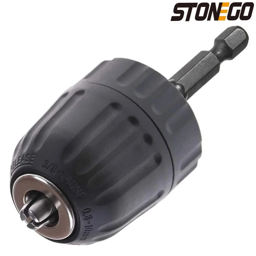 STONEGO Converter for self-sealing spindle Quick-change adapter with 3/8"- 24UNF Hexagon 1/4" thread.