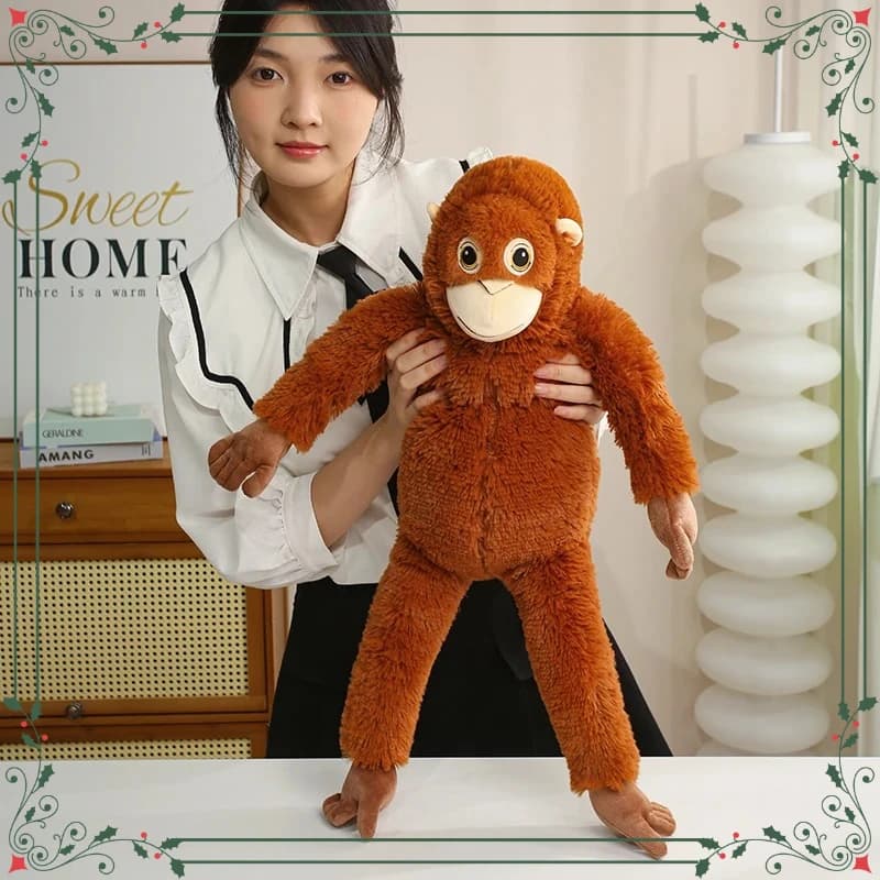 Peluche divertente di orangutan, super morbido, a forma di scimmia, simpatico zaino/borsa a tracolla di orangutan, regalo creativo