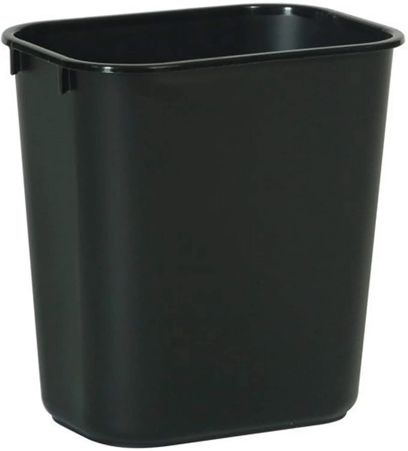 Durable Plastic Wastebasket, 3.5 Gal, Fits Under Desk