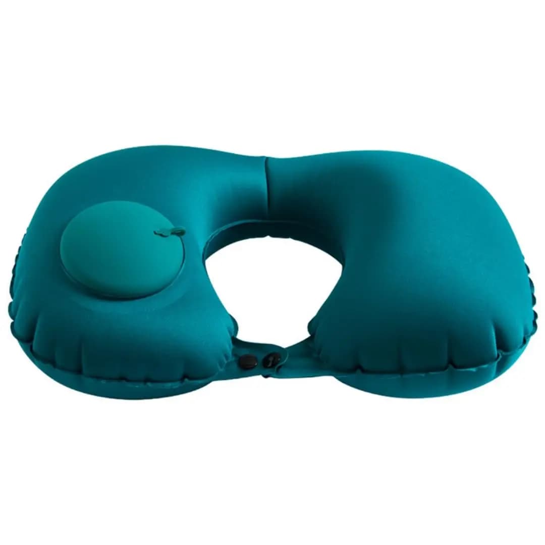 Cuscino da viaggio ergonomico gonfiabile a U per il collo, portatile, 360° ° Rotazione libera dei contorni per adattarsi alla curva del collo, allevia il dolore al collo durante i viaggi