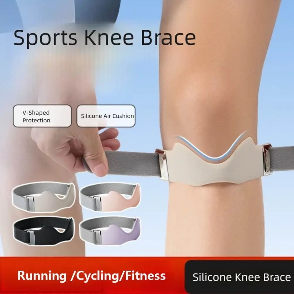 Cintura elastica per rotula Cinghie per ginocchio Ginocchiera sportiva traspirante ispessita Protezione per ginocchio Comoda ginocchiera Fitness