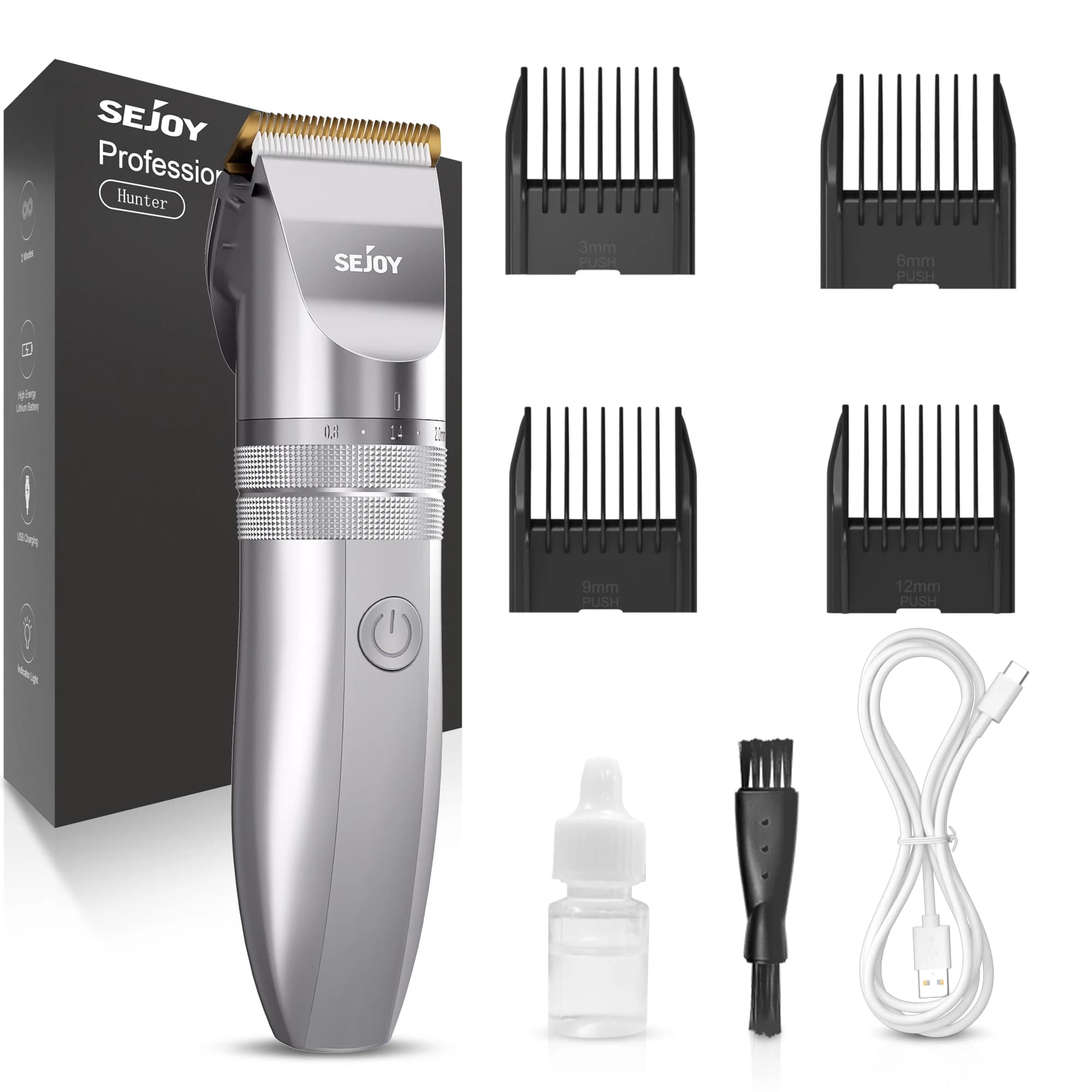 Sejoy Professional Electric Haircuts for Men, Electric Rulebar with LED, Hair Cutting Machine and Personal Care