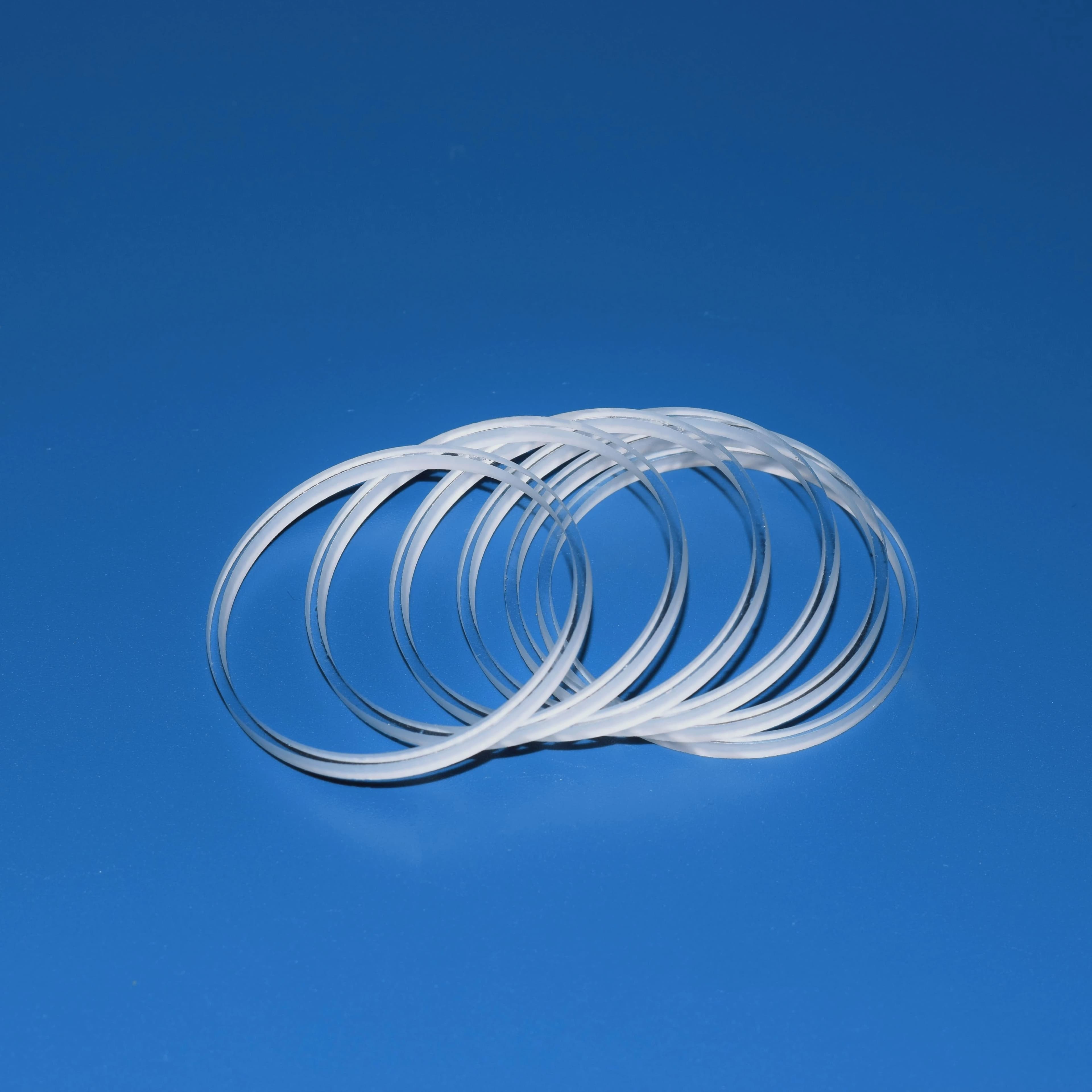 Flangia in Vetro di Quarzo Trasparente Personalizzata, Anello in Vetro di Quarzo Smerigliato, Cerchio in Vetro Opaco Traslucido per Semiconduttori