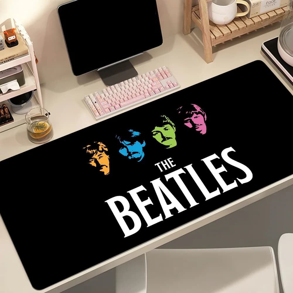 Tappetino per mouse della band musicale The B-Beatles, tappetino per mouse ispessito antiscivolo, cuscino da gioco per studenti, grande tappetino da ufficio con bordo per scrivere