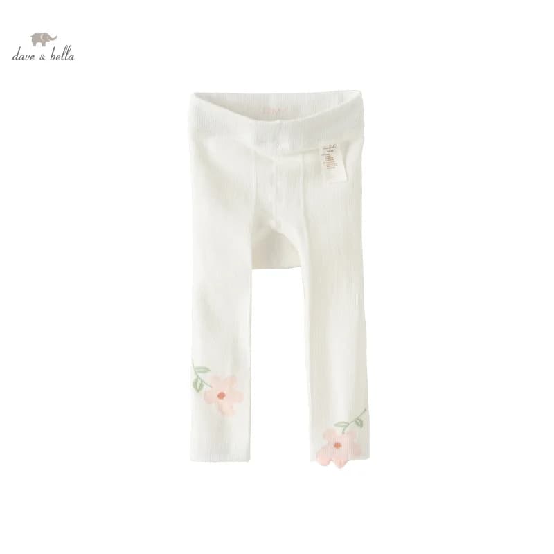 Dave Bella collant per bambini 2024 New Spring Girls Casual Fashion Leggings elastici Flower Sport Outdoor DB1248409