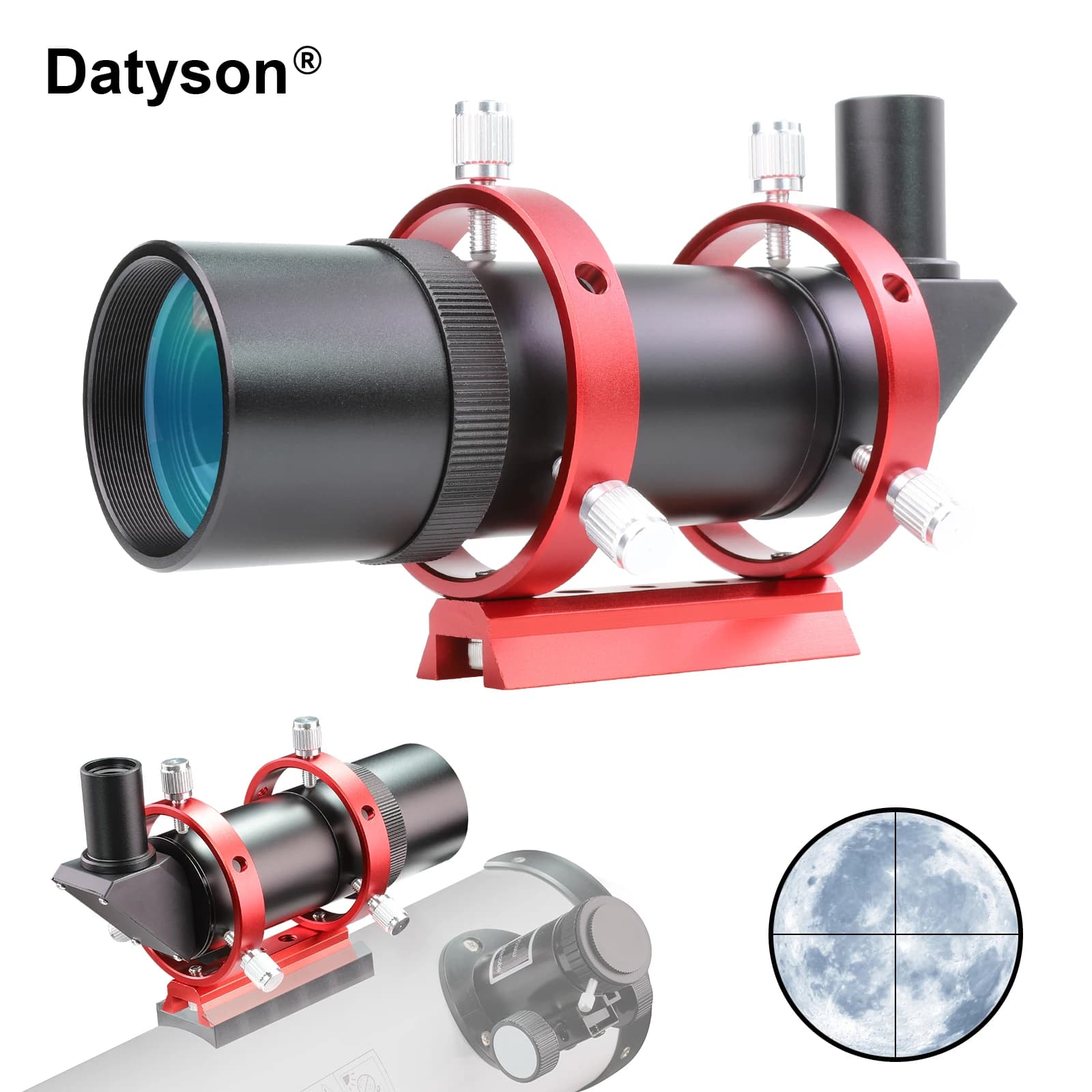 Accessori per telescopi Datyson 9x50 Rilevatore di immagini corretti ad angolo retto Ambito OTA con anelli di guida di bloccaggio con mirino