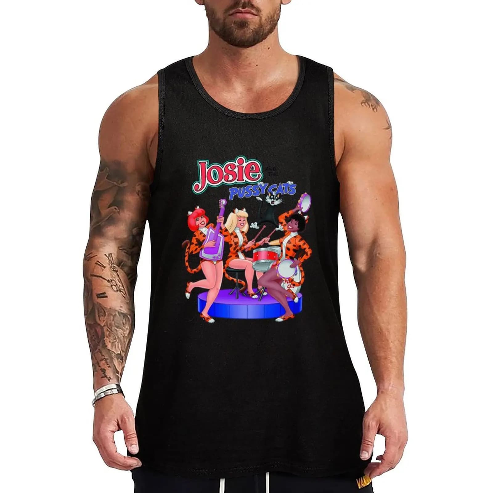 Josie And The Pussycats Tank Top Casual da indossare tutti i giorni, senza maniche, morbido e comodo